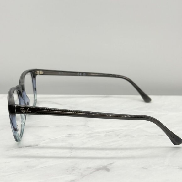 Ray-Ban RB5418 8254 Polished Striped Gray & Blue Square Eyeglasses Frames 56-19 - Picture 4 of 10